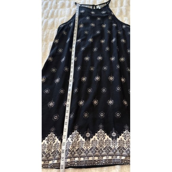 Mudd High Neck Ball Trim Swing Dress Mini/Knee Length 100% Rayon Junior Sz M-NWT - Picture 9 of 16